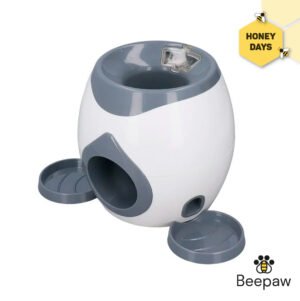 JUGUETE INTERACTIVO PARA MASCOTAS CON DISPENSADOR DE ALIMENTO BEEPAW GRIS OSCURO