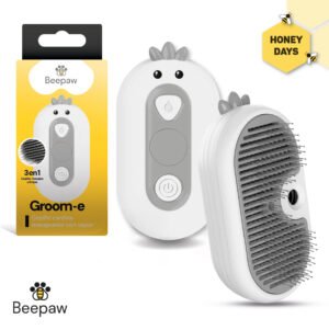 CEPILLO CON VAPOR Y CARDINA BEEPAW GROOM-E BLANCO