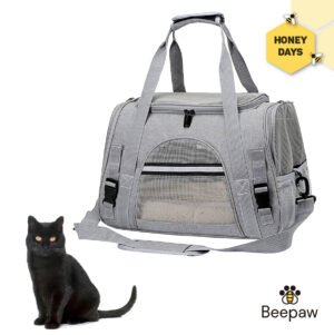 BOLSO TRANSPORTADOR PREMIUM PARA MASCOTAS BEEPAW GRIS