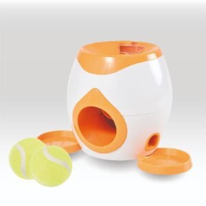 JUGUETE INTERACTIVO PARA MASCOTAS CON DISPENSADOR DE ALIMENTO BEEPAW NARANJA