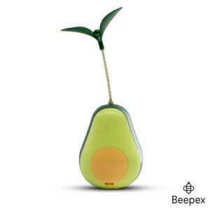 JUGUETE CATNIP PALTA CON PLUMA Y DISPENSADOR DE COMIDA GRANDE VERDE