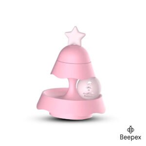 JUGUETE CATNIP ARBOL NAVIDAD DOS CAPAS ROSA
