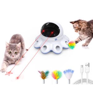 JUGUETE FANTASMA PARA GATO 2 EN 1 NEGRO