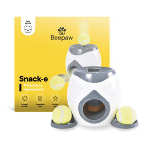 JUGUETE INTERACTIVO P/MASCOTAS CON DISPENSADOR DE ALIMENTO BEEPAW SNACK-E GRIS OSCURO
