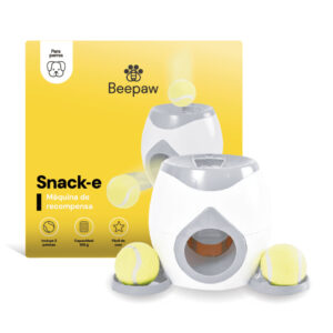 JUGUETE INTERACTIVO P/MASCOTAS CON DISPENSADOR DE ALIMENTO BEEPAW SNACK-E GRIS