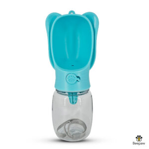 BOTELLA DISPENSADORA DE AGUA  BEEPAW CON OREJAS 350 ML CELESTE