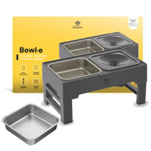 COMEDERO CON ALTURA AJUSTABLE BEEPAW BOWL-E GRIS