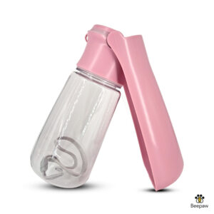 BOTELLA DISPENSADORA DE AGUA PLEGABLE  BEEPAW 550ML ROSA