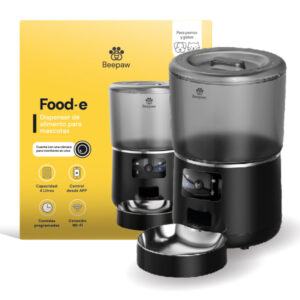 COMEDERO INTERACTIVO BEEPAW FOOD-E C/CAMARA NEGRO