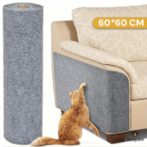 CUBRE SILLON ANTIDESGARRO RASCADOR 60*60CM.GRIS CLARO