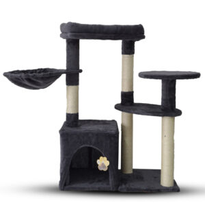 ARBOL PARA GATOS BEEPAW TERCIPELO VIOLETA 106*40*119 CM. MOD5