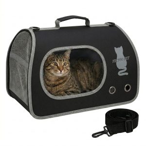 BOLSO TRANSPORTADOR DE MANO VISOR OVALADO 46X25X26 CM NEGRO