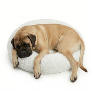 CAMA DONA TERCIOPELO LARGO. L 80 CM BLANCO