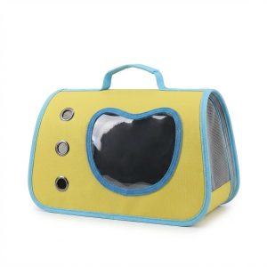 BOLSO TRASPORTADOR DE MANO 40X26X22 CM AMARILLO Y CELESTE