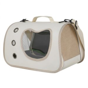 BOLSO TRASPORTADOR DE MANO 40X26X22 CM BLANCO Y GRIS