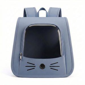 MOCHILA TRANSPORTADORA BIGOTES 34X23X34CM AZUL