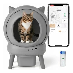 LITERA CON LIMPIEZA AUTOMÁTICA BEEPAW ROCK-E 2.0 GRIS OSCURO